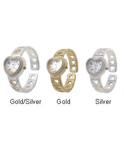 Geneva Platinum Heart Themed Ladie's Fashion Watch