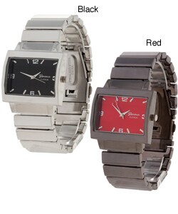 Geneva Platinum Men's Wide Face Watch