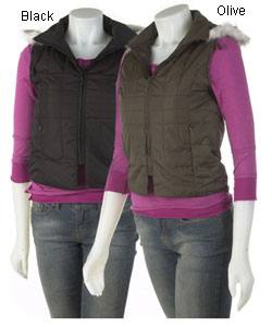 Clove Junior Fur Trimmed Hoodie Vest