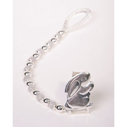 Sterling Silver Bunny Pacifier Clip