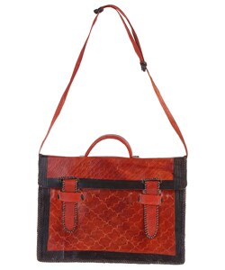 Fine Lambskin Leather African Briefcase (Ghana)