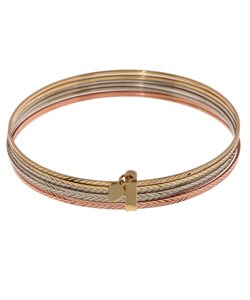 14k Tri-color Gold Semanario Bangle