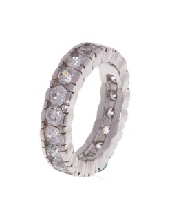Sterling Silver 5-mm Round CZ Ring