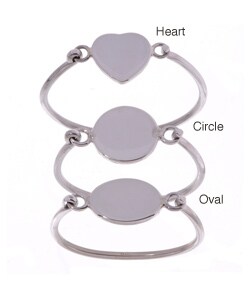 Sterling Silver 5.5-inch Engraveable Toddler Cuff Bracelet
