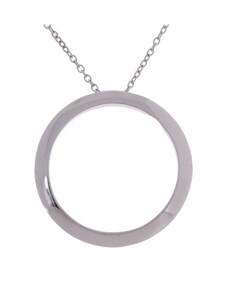 Sterling Silver 28 mm Polished Circle Pendant