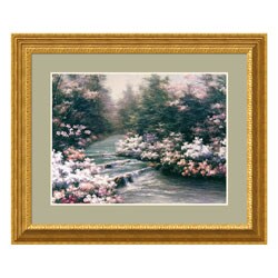 Diane Romanello River Cascade Framed Art Print