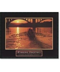 Working Together Framed Motivational Art Print