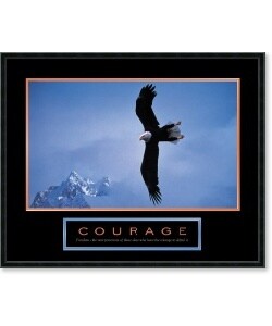 Courage Framed Motivational Art Print