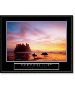 Opportunity-Sunset Framed Motivational Art Print
