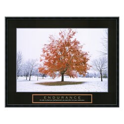 Endurance - Fall Tree Framed Motivational Art Print