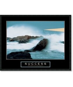 Success - Lighthouse Framed Motivational Art Print