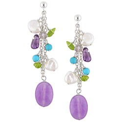 Sterling Silver Cultured FW Pearl Gemstone Earrings (Case of 6)