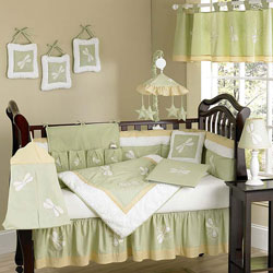 Dragonfly Dreams 12-piece Green Crib Bedding Set