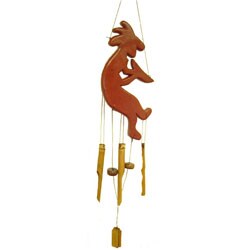 Handcrafted Kokopelli Bamboo Wind Chime (Indonesia)