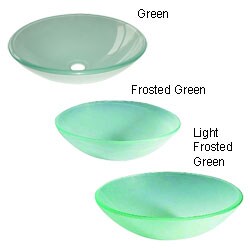 Purist Frosted Green Tempered Glass Vessel Sink
