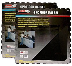 GRIP 12-piece 2 x 2-foot Rubber Mat Set
