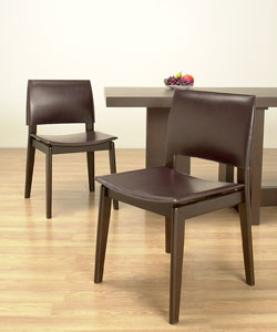 Brown Leather Echo Dining Chair