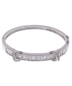 Sterling Silver CZ 7-inch Bangle