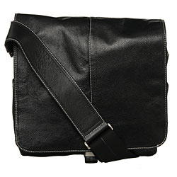 Leather 'Teddy' Vertical Messenger Bag