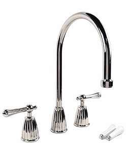 Polished Nickel Widespread Hi-Arc Kitchen Faucet