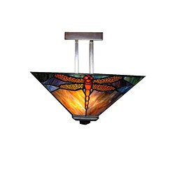 Dragonfly Tiffany-style Pendant Light Fixture