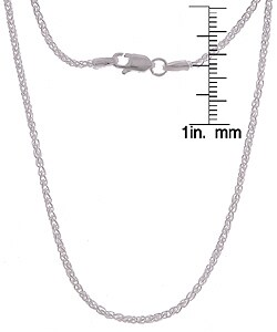 Sterling Silver Italian 20-inch 1.5-mm Spiga Necklace