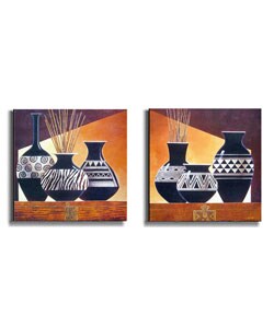 Ebony Patterns K. Mallet Stretched Canvas Art Set