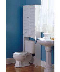 Nassau White Louvered Spacesaver Cabinet