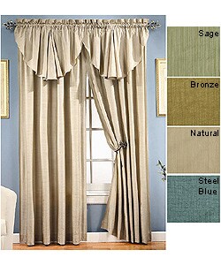 Faux Silk Reflections Pole Top Curtain Panel Pair