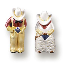 Cowboy & Cowgirl Salt & Pepper Shaker Set
