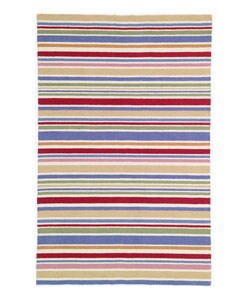 Hand-hooked Bermuda Stripe Wool Rug (7'6 x 9'6)