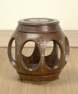 Hand-carved Tabla Side Table (Pakistan)