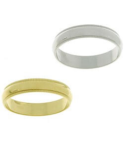 14k Gold 4 mm Millegrain Wedding Band (size 9-12.5)