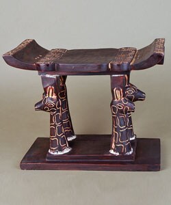 Handcrafted Ashanti Giraffe Stool (Ghana)