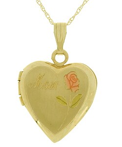 10k Gold Mom Heart Locket