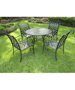 Iron Sleigh 5-piece Game Group Patio Furniture