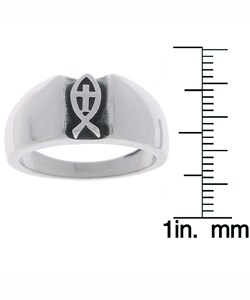 Cross Ring Sterling Silver Ichthyus Cross Ring