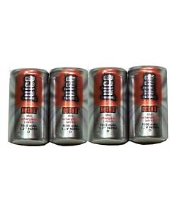 Four Size D Rechargeable NiMH Batteries