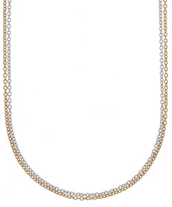 14k Gold over Sterling Silver Double-strand Necklace