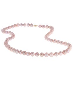 DaVonna 14k Gold & Freshwater Pink Pearl Necklace