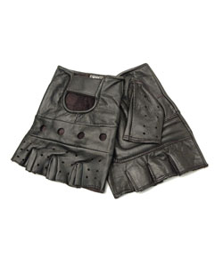 Daxx Men's Fingerless Leather Motorcycle Glove