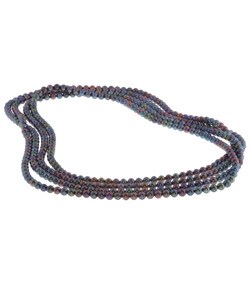 Cultured Freshwater Black Pearl Necklace (6-6.5 mm/100 in.)