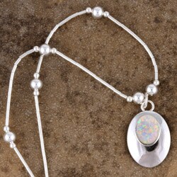 Glistening White Opal Pendant (Case of 2)