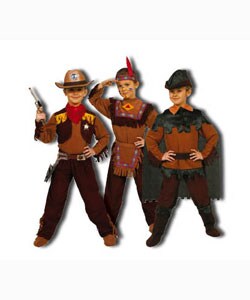 3-in-1 Cowboy, Indian, Peter Pan Dress Up Costume