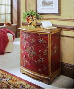 Hand-painted Ruby Accent Chest