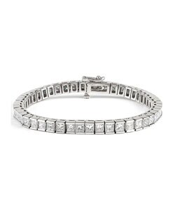 Platinum 11-1/2ct TDW Diamond Bracelet (F-G, VS)