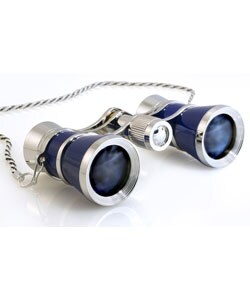 Blue Finish Luxury Opera Glasses with Chain
