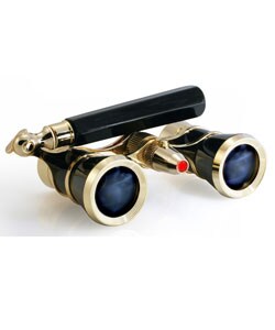 Black Luxury Handled Opera Glasses with Light