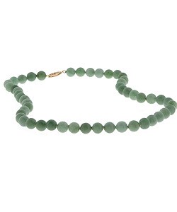 Goldfilled Jade Bead Necklace