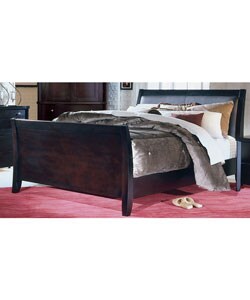 Portofino Black Leather Queen-size Bed